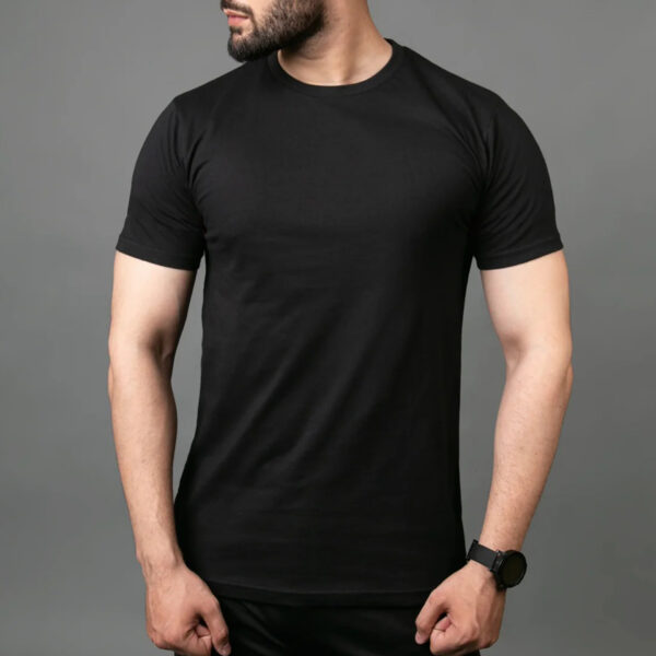 Plain Black Tee - Image 2